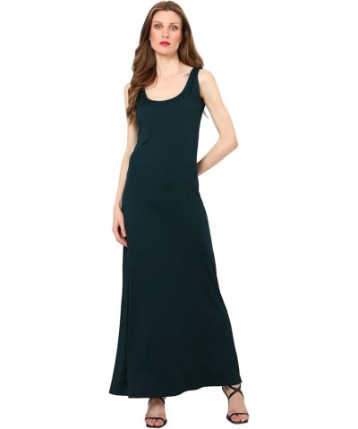 Women's Casual Sleeveless Summer Ankle Length Beach Maxi Long Dress Green $13.74 Swimsuits