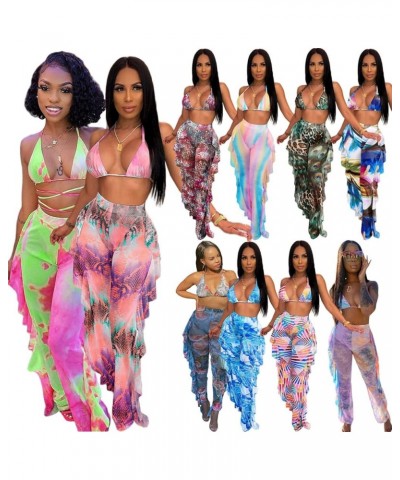 Women's Jumpsuit Beach Swimsuit Mesh Cover Up See Through Two Piece Outfits Clubwear with Briefs Pink Purple $22.79 Swimsuits