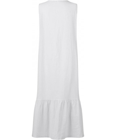 Linen Dresses for Women Casual Summer 2024 Spring Trendy Casual Beach Vacation Hawaiian Flowy Tropical Sundresses Resort Wear...