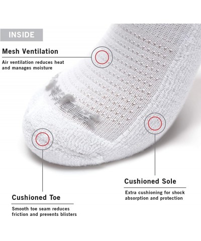 Women's and Men's 4-8 Pack Athletic Cushioned Crew Socks [Solid] White (8 Pairs) $21.72 Socks