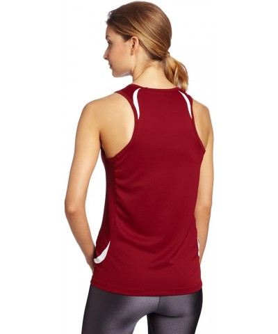 Women's Interval Singlet Cardinal/White $9.60 Activewear