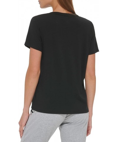 Women's Summer Tops Short Sleeve T-Shirt Blk - Black $17.80 Activewear