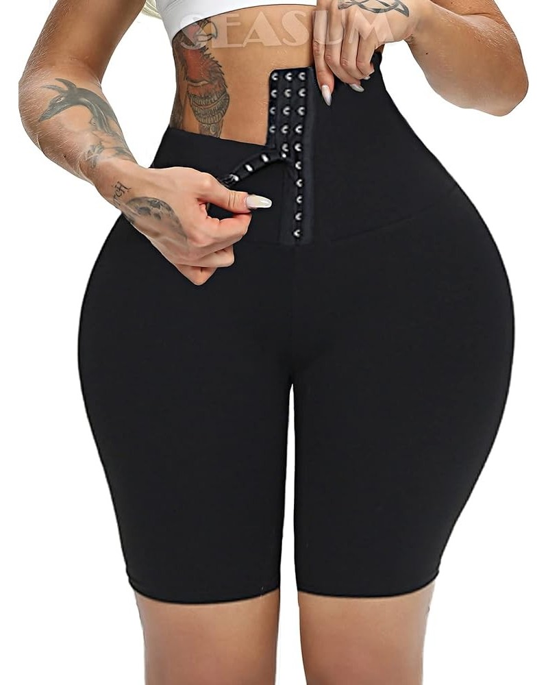 High Waisted Corset Waist Trainer Leggings for Women Tummy Control Leggings Body Shaping Waist Cincher Sports Legging 3 Black...