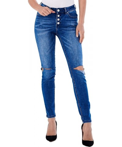 Women's Ripped Boyfriend Jeans Stretch Distressed Jeans Capri Mom Jean with Hole 20210 $25.19 Jeans