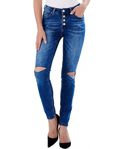 Women's Ripped Boyfriend Jeans Stretch Distressed Jeans Capri Mom Jean with Hole 20210 $25.19 Jeans