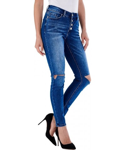 Women's Ripped Boyfriend Jeans Stretch Distressed Jeans Capri Mom Jean with Hole 20210 $25.19 Jeans