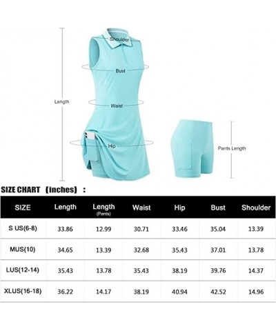 Womens Sleeveless Golf Tennis Dresses with Inner Shorts＆Pockets for Workout Exercise Flower $22.03 Shirts