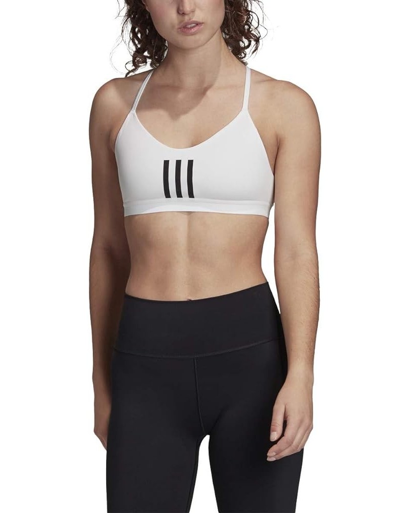 Women's All Me 3-Stripes Mesh Bra White/Black $9.51 Lingerie