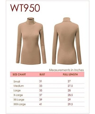 Women's Lightweight Long Sleeve Cozy Stylilsh Turtleneck Top Pullover Sweater Wt950_wine $9.33 Sweaters