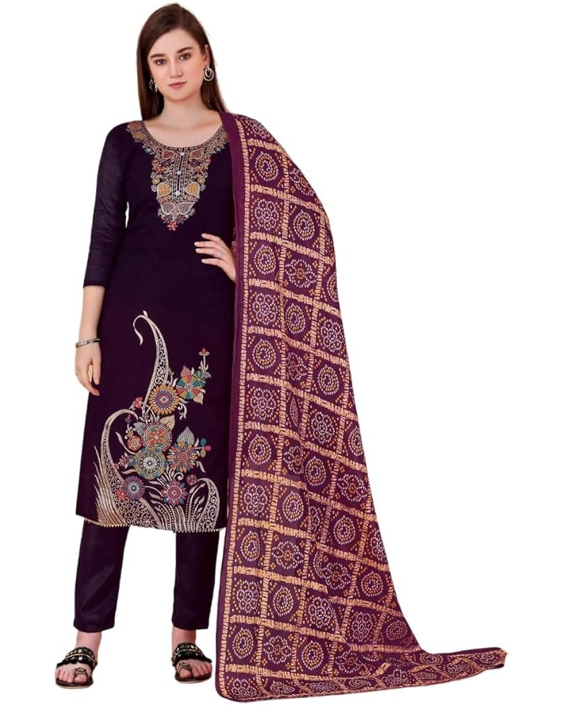 GJ Fashion Ready to Wear Indian Traditonal Designer Churidar Salwar Suit with Dupatta for Women Purple$15 $30.52 Suits