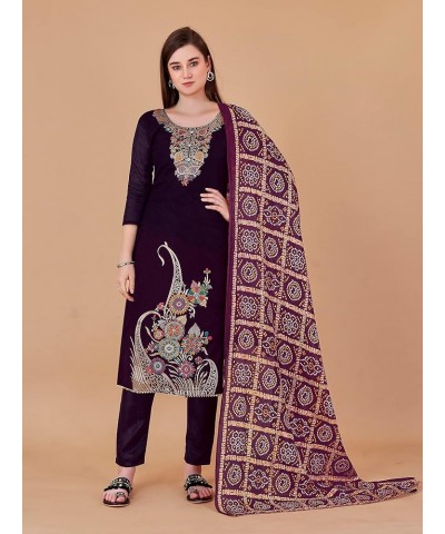 GJ Fashion Ready to Wear Indian Traditonal Designer Churidar Salwar Suit with Dupatta for Women Purple$15 $30.52 Suits