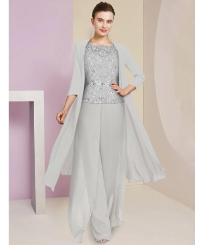 Mother of The Bride Pantsuits Jumpsuits with Jacket Chiffon Wedding Guest Dresses for Women Formal Evening Gowns Long Black $...