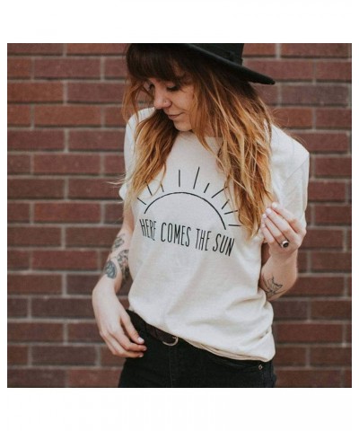 Women HERE Comes The Sun T-Shirt 2-white $9.89 T-Shirts