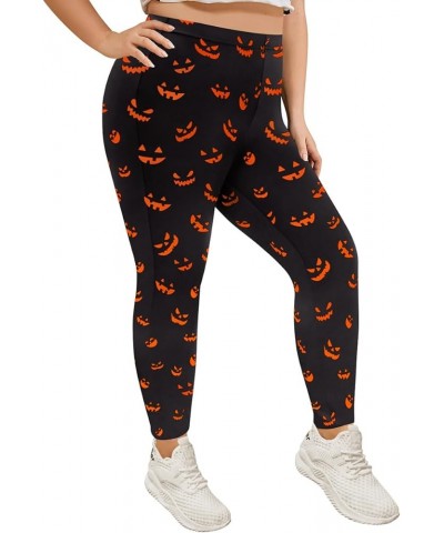 Plus Size Women's Leggings Short/Full Length Pants Stretchy High Waist Leggings Leopard/Tie Dye/Camo XL-5XL 1-halloween $10.5...