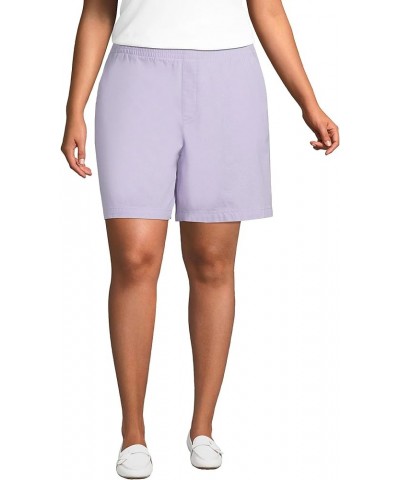 Women's Mid Rise Pull On 7inKnockabout Chino Bermuda Shorts Lavender Cloud Chambray $25.22 Shorts