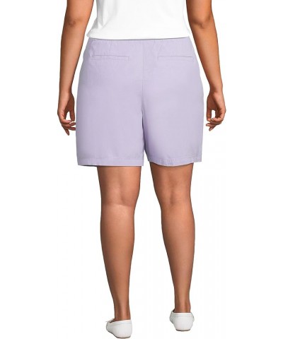 Women's Mid Rise Pull On 7inKnockabout Chino Bermuda Shorts Lavender Cloud Chambray $25.22 Shorts