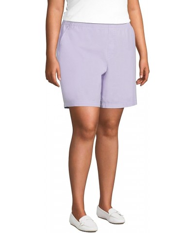 Women's Mid Rise Pull On 7inKnockabout Chino Bermuda Shorts Lavender Cloud Chambray $25.22 Shorts