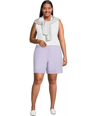 Women's Mid Rise Pull On 7inKnockabout Chino Bermuda Shorts Lavender Cloud Chambray $25.22 Shorts