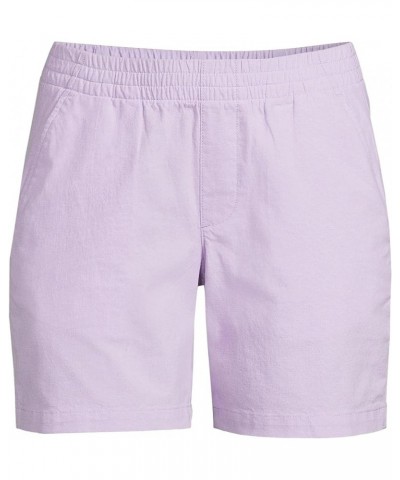 Women's Mid Rise Pull On 7inKnockabout Chino Bermuda Shorts Lavender Cloud Chambray $25.22 Shorts