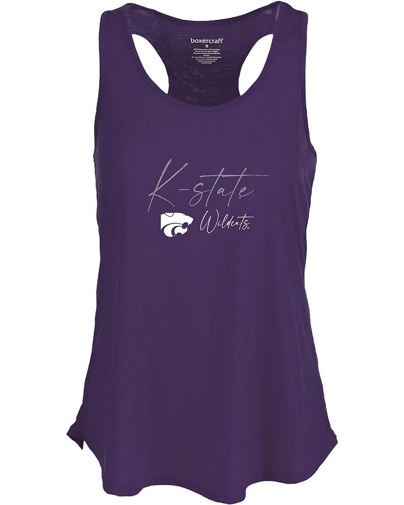 Women's NCAA Team Logo Essential Racerback Tank Kansas State Large Purple $7.80 T-Shirts