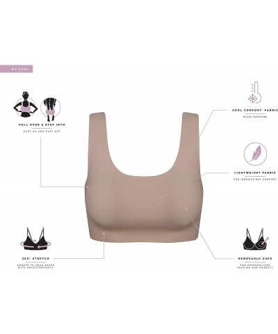 Women's Comfort Revolution Easylite Wireless T-Shirt Bra, Pullover Wirefree T-Shirt Bra Nightfire Red $14.84 Lingerie