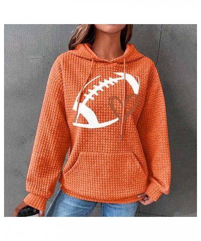 Oversized Sweatshirt for Women Graphic Sweatshirts Hooded Pullover Tops Waffle Knit Casual Comfy Fall Fashion Outfits F07 ora...