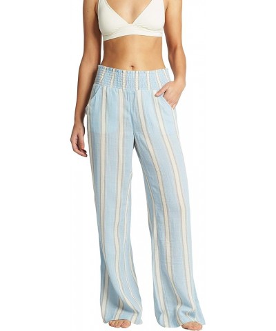 Women's New Waves Stripe Pant Clear Sky $20.31 Pants