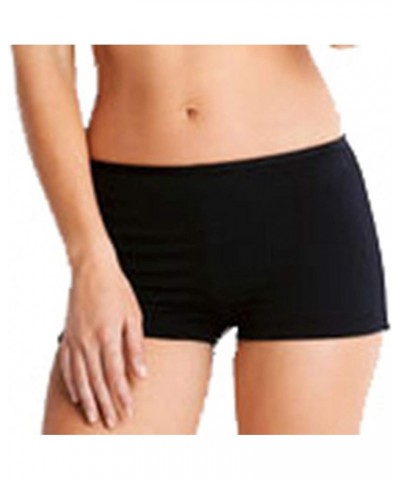 Women's Boyleg Bikini Bottom Swimsuit Black $10.85 Swimsuits