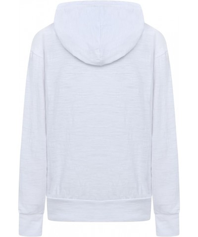 Women's Thin Slub Lightweight Summer Zip Up Hoodie Slub White $11.86 Hoodies & Sweatshirts