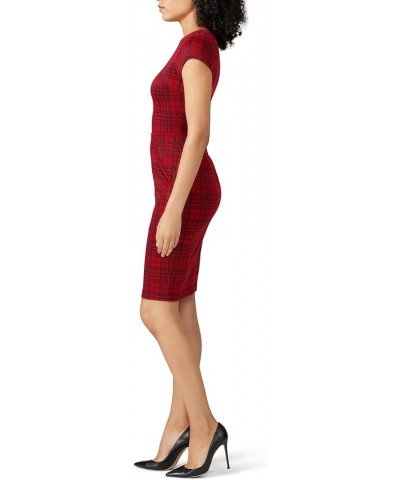 Women's Red Plaid Sheath Red $17.23 Dresses