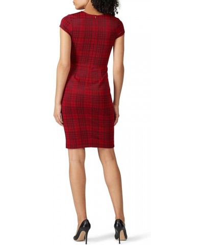 Women's Red Plaid Sheath Red $17.23 Dresses