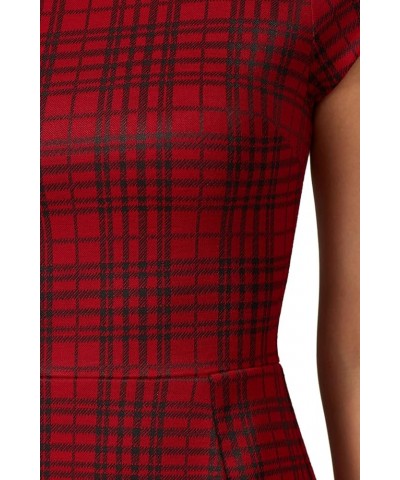 Women's Red Plaid Sheath Red $17.23 Dresses