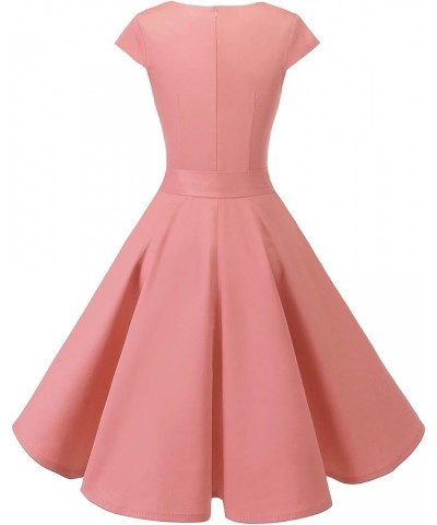 Vintage Dress for Women, 1950s Retro Cocktail Prom Dress, 50s 60s Pinup Wedding Tea Party Short Dress Blush $12.98 Dresses