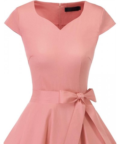 Vintage Dress for Women, 1950s Retro Cocktail Prom Dress, 50s 60s Pinup Wedding Tea Party Short Dress Blush $12.98 Dresses