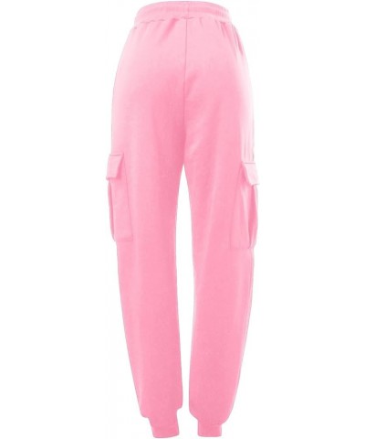 Womens Cargo Sweatpants Casual Baggy High Waisted Joggers Pants Drawstring Elastic Waisted Jogging Track Pants Pink $9.63 Act...