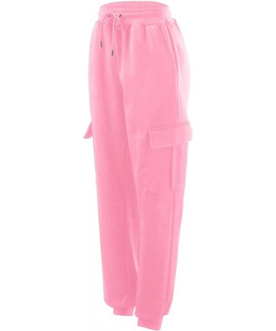 Womens Cargo Sweatpants Casual Baggy High Waisted Joggers Pants Drawstring Elastic Waisted Jogging Track Pants Pink $9.63 Act...