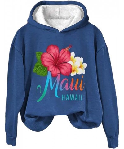 Women's Strong Print Hoodie Long Sleeve Sweatshirt Fleece Hooded Sweatshirts Fall Casual Lightweight Zip up Blue-b $8.05 Hood...