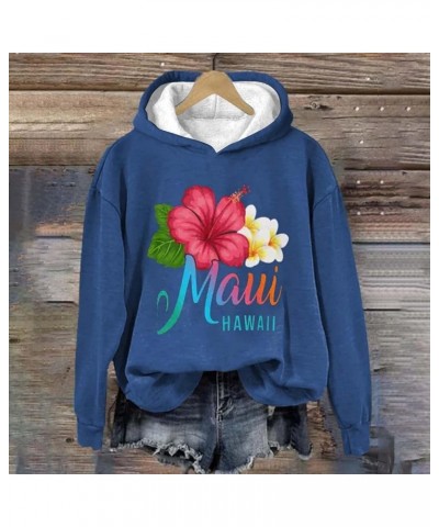 Women's Strong Print Hoodie Long Sleeve Sweatshirt Fleece Hooded Sweatshirts Fall Casual Lightweight Zip up Blue-b $8.05 Hood...