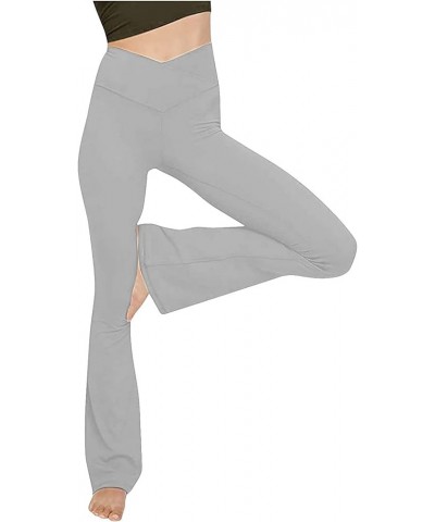 Yoga Pants for Women High Waist Bootcut Yoga Pants Bell Bottom Flare Pants Bootleg Yoga Pants Workout Leggings 03-gray $7.24 ...