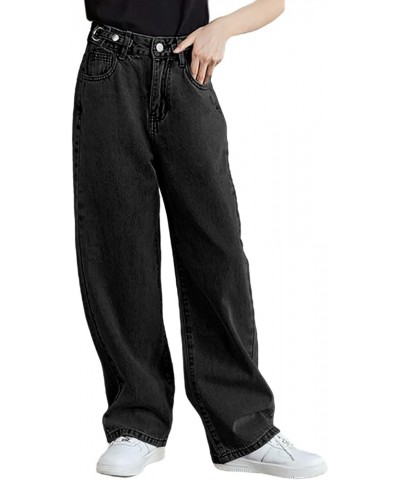 Girls Women's Casual Wide Leg Jeans, 4-14 Years S-XL Jeans Black $15.12 Jeans