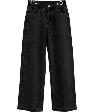 Girls Women's Casual Wide Leg Jeans, 4-14 Years S-XL Jeans Black $15.12 Jeans