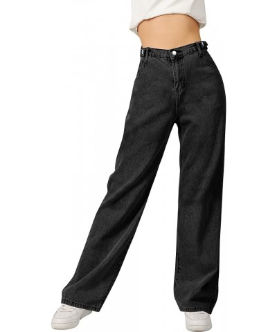 Girls Women's Casual Wide Leg Jeans, 4-14 Years S-XL Jeans Black $15.12 Jeans