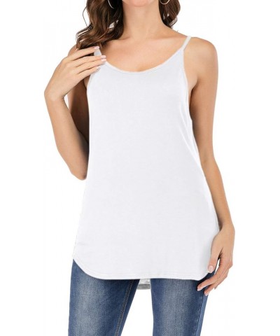 Women's Cute Criss Cross Back Tank Tops Loose Hollow Out Camisole Shirt White $11.39 Tanks