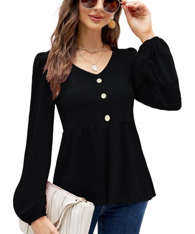 Women’s Crewneck Lace Crochet Eyelet Tops Long Sleeve Pleated T Shirts Casual Tunic Blouses Black-a $15.68 Tops