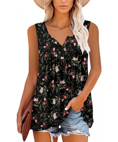 Womens Tank Tops and Short Sleeve Floral Summer Tops C Green Leaves $10.00 Tanks