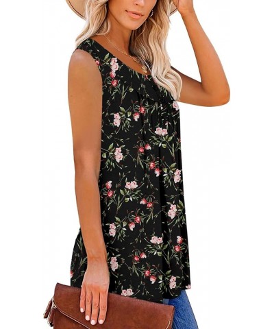 Womens Tank Tops and Short Sleeve Floral Summer Tops C Green Leaves $10.00 Tanks