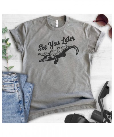 See You Later Alligator Shirt, Unisex Women's Men's Shirt, Funny Alligator Shirt, Gator Shirt, Swamp Shirt Dark Heather Gray ...