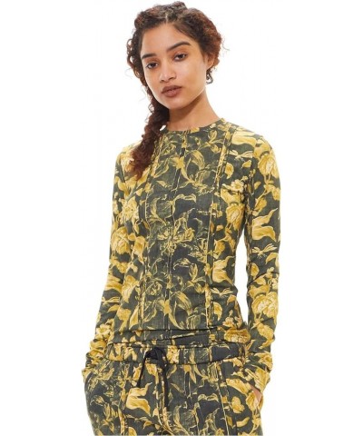 Women's Long Sleeve Tee Army Floral $18.13 T-Shirts