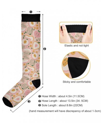 Cute Capybara Compression Socks for Women and Men Circulation Pear Long Socks for Athletic Running 1 1 Color 11 $9.35 Activewear