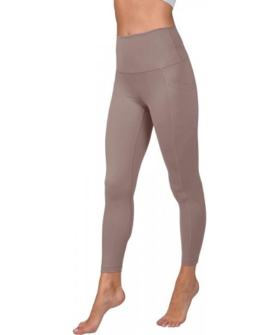 Lux High Waist Elastic Free Side Pocket Ankle Legging Mocha $12.88 Leggings